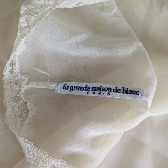 Vintage La Grande Maison De Blanc Paris FloralLace Nightie Lingerie Slip Dress - Picture 5 of 6